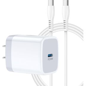 Samsung Charger Fast Charging Cord Type C Block for Samsung Galaxy A56/A16 5G/A15/A35/S25 Ultra/S24 FE/S23/S22/S21/S20 30W USB C Fast Wall Charger with 6FT USB C Cable for Pixel 9a/9 Pro/8a/7a/8/7 Pro