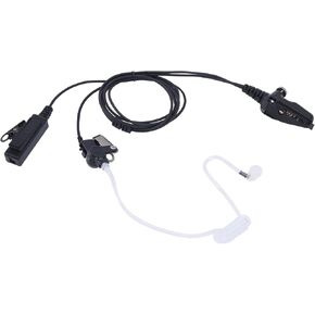 Acoustic Tube Earpiece with Mic for Kenwood Radios - Compatible with NX-200, NX-300, TK-2180, TK-3180, TK-5210, TK-5310, Viking VP5000, VP6000 Series