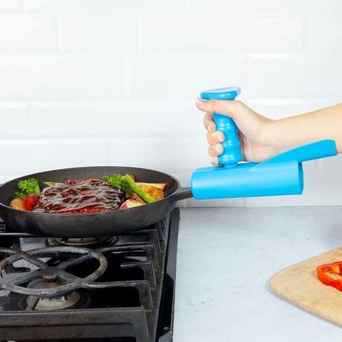 Pan Buddy™- Vertical Attachment for Pan Handle- Adds Leverage and Support- Makes Lifting Heavy Cookware Easier! (Black) in Saudi Arabia