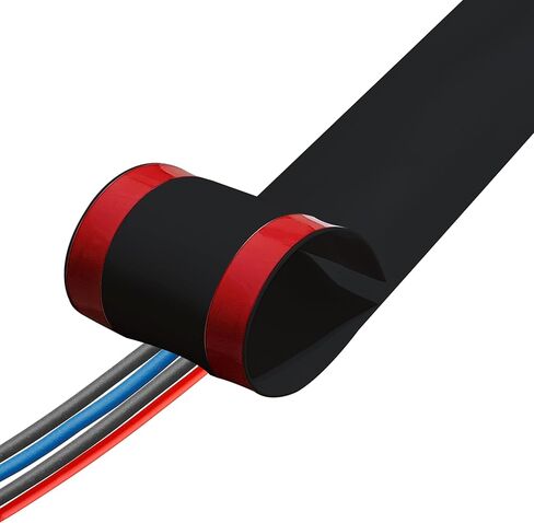 Rubber Bond Cord Covers for Wires on Floor - 6"x48" Self-Adhesive Rubber Cable Hider Floor Strips - Cable Management Wire Covers for Floor - Low Profile Cord Hider and Protector - Grey Cable Covers in Kuwait