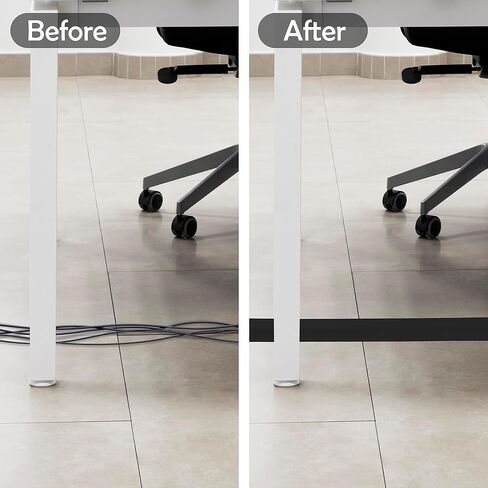 Rubber Bond Cord Covers for Wires on Floor - 6"x48" Self-Adhesive Rubber Cable Hider Floor Strips - Cable Management Wire Covers for Floor - Low Profile Cord Hider and Protector - Grey Cable Covers in Kuwait