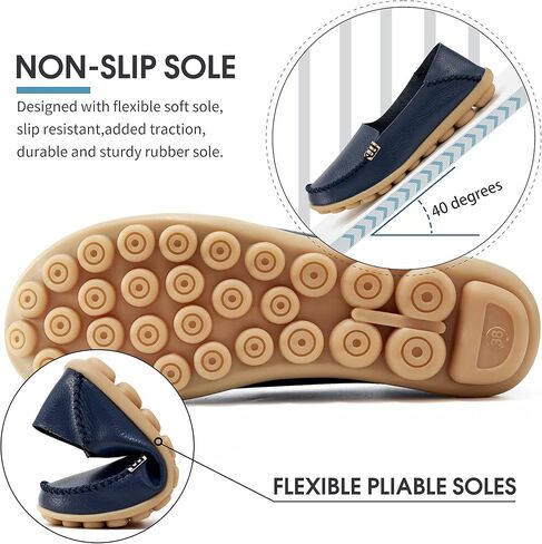 DUOYANGJIASHA Women's Comfortable Loafers Casual Round Toe Moccasins Wild Driving Flats Soft Walking Shoes Women Slip On Gold in Saudi Arabia