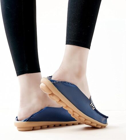 DUOYANGJIASHA Women's Comfortable Loafers Casual Round Toe Moccasins Wild Driving Flats Soft Walking Shoes Women Slip On Gold in Saudi Arabia