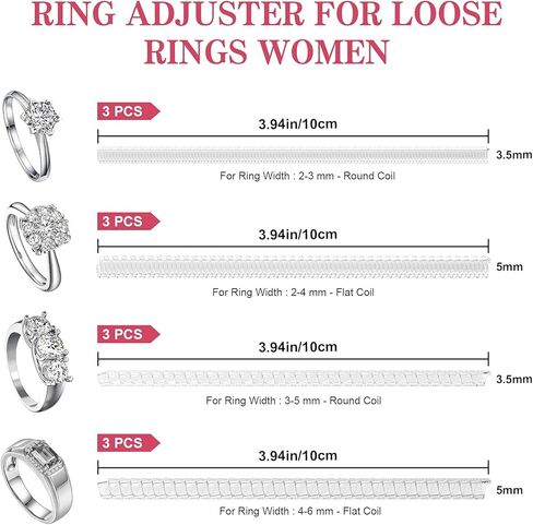 8 قطع مقاسات خواتم من ويجو اب للخواتم الفضفاضة، 28 قطعة قماش تلميع فضية و40 كيس بلاستيكي صغير. 4 مقاسات لضبط حجم الخاتم، وقماش تلميع ومجموعة أكياس بلاستيكية صغيرة للمجوهرات والأقراط والقلائد in Kuwait