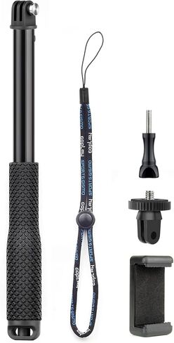 مقاومة للماء Selfie Stick Pole Grip Monopod تحت الماء لـ GoPro Hero 13 12 11 10 9 8 7 6 5 Akaso Dji Osmo 5 Pro Action Camera Black in Kuwait