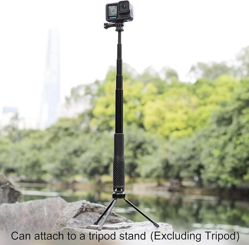 مقاومة للماء Selfie Stick Pole Grip Monopod تحت الماء لـ GoPro Hero 13 12 11 10 9 8 7 6 5 Akaso Dji Osmo 5 Pro Action Camera Black in Kuwait