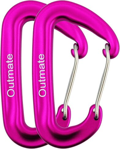 12kN 3.2"x2" Heavy-Duty Carabiner Clips - Durable, Lightweight Aluminum Alloy Carabiners for Hiking, Camping, Keychains, Dog Leashes, Hammocks & More in Kuwait
