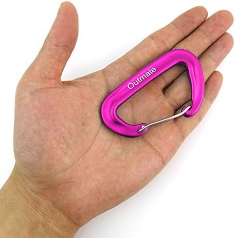 12kN 3.2"x2" Heavy-Duty Carabiner Clips - Durable, Lightweight Aluminum Alloy Carabiners for Hiking, Camping, Keychains, Dog Leashes, Hammocks & More in Kuwait