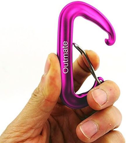 12kN 3.2"x2" Heavy-Duty Carabiner Clips - Durable, Lightweight Aluminum Alloy Carabiners for Hiking, Camping, Keychains, Dog Leashes, Hammocks & More in Kuwait