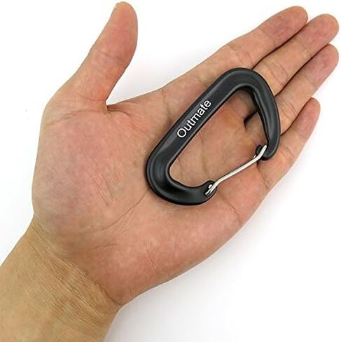 12kN 3.2"x2" Heavy-Duty Carabiner Clips - Durable, Lightweight Aluminum Alloy Carabiners for Hiking, Camping, Keychains, Dog Leashes, Hammocks & More in Kuwait