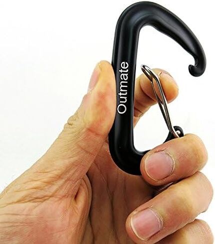 12kN 3.2"x2" Heavy-Duty Carabiner Clips - Durable, Lightweight Aluminum Alloy Carabiners for Hiking, Camping, Keychains, Dog Leashes, Hammocks & More in Kuwait