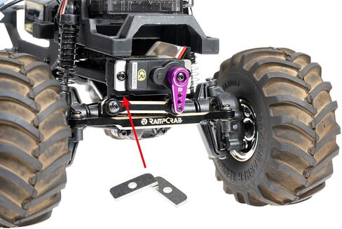 RampCrab 6kg Steering Servo with Mount Bracket and Servo Horn for FMS FCX24, Upgrade Parts for RC Crawler 1/24 Scale FCX24 Power Wagon Butcher & Max Smasher Big Foot, K5 (Black Horn) in Saudi Arabia