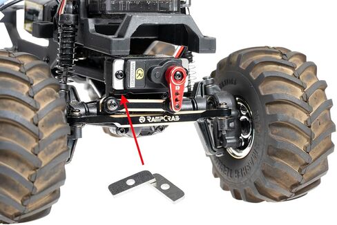 RampCrab 6kg Steering Servo with Mount Bracket and Servo Horn for FMS FCX24, Upgrade Parts for RC Crawler 1/24 Scale FCX24 Power Wagon Butcher & Max Smasher Big Foot, K5 (Black Horn) in Saudi Arabia