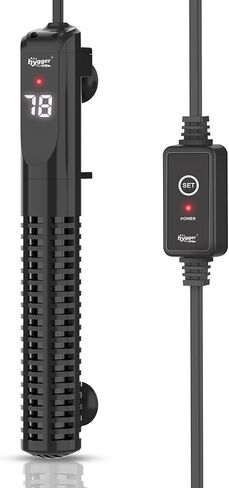 hygger Ceramic Submersible Aquarium Heater, New Explosion-Proof Fish Tank Water Heater with External Temp Controller Auto Thermostat Heater for Saltwater Freshwater (15W for 1~5 Gallon) in Saudi Arabia