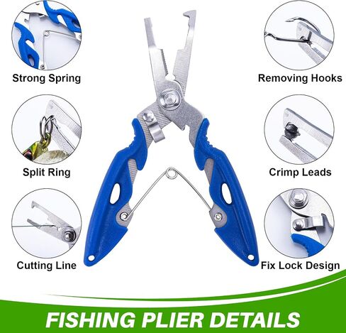 2 Layers Fishing Lures Tackle Box with Tackle Included, 193/255pcs Fishing Lures Kit, Contains Hooks, Jigs, Soft Lure, Detailed Manual, Accessories, Comprehensive Bait Lure Gifts in Kuwait