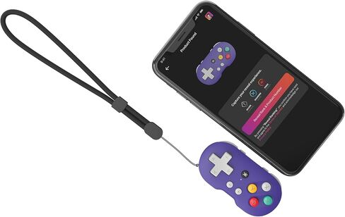 CRKD Atom - وحدة تحكم في سلسلة المفاتيح القابلة للتحصيل لـ Nintendo Switch و PC و Mac و Mobile و Smart TV (Retro Purple) in Kuwait