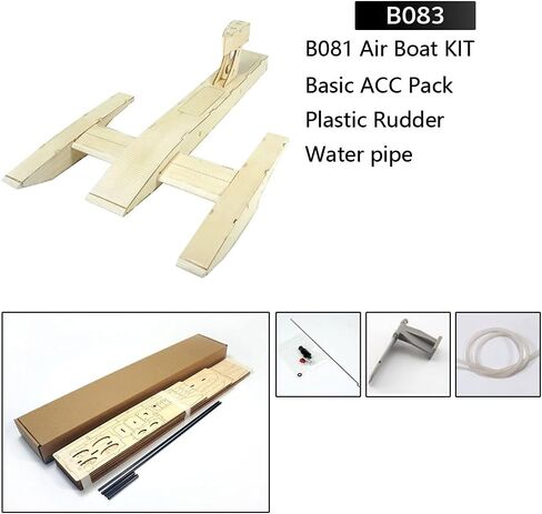 VilogaRC RC Plywood Outrigger 600mm Wooden Air Boat Model Kit to Build, DIY High Speed RC Racing Boat for Adults (B088) in Saudi Arabia