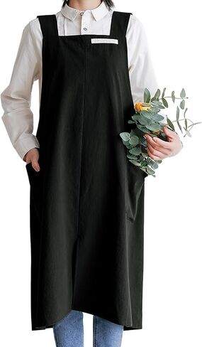 HANEE Cotton Aprons for Women and Men | Cross-Back Apron with Pockets in Kuwait