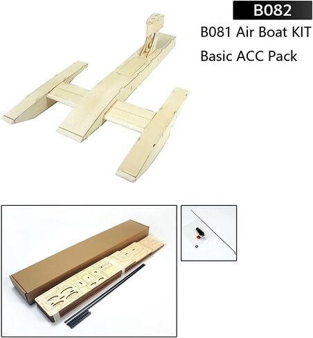 VilogaRC RC Plywood Outrigger 600mm Wooden Air Boat Model Kit to Build, DIY High Speed RC Racing Boat for Adults (B088) in Saudi Arabia