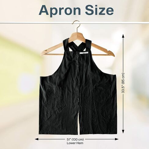 HANEE Cotton Aprons for Women and Men | Cross-Back Apron with Pockets in Kuwait