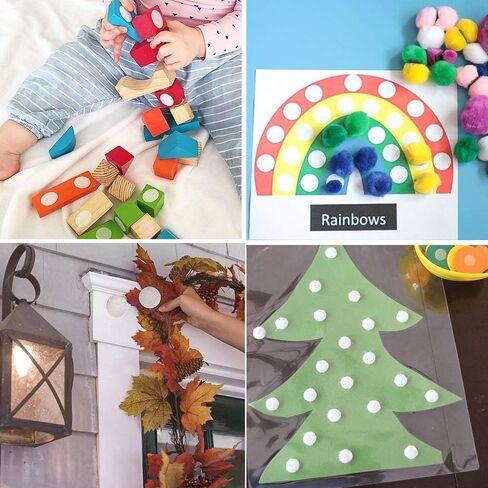 256pcs Heavy Duty Hook and Loop Dot Pre-Cut 1 inch in Diameter Self Adhesive Sticky Dot Fastening Mounting Double Sided Tape for Education Classroom Children's Activities DIY Lover (Black) in Saudi Arabia