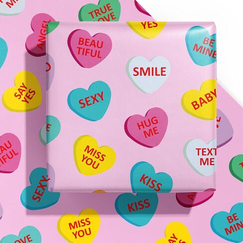 Wrapaholic Valentine's Day Wrapp Wrappe Sheet - 6 Sheets Sweet Cat and Dog Design Plated Flat for Kids Boys Girls Valentine ، ذكرى ، عيد ميلاد - 19.7 بوصة × 27.5 بوصة لكل ورقة in Saudi Arabia