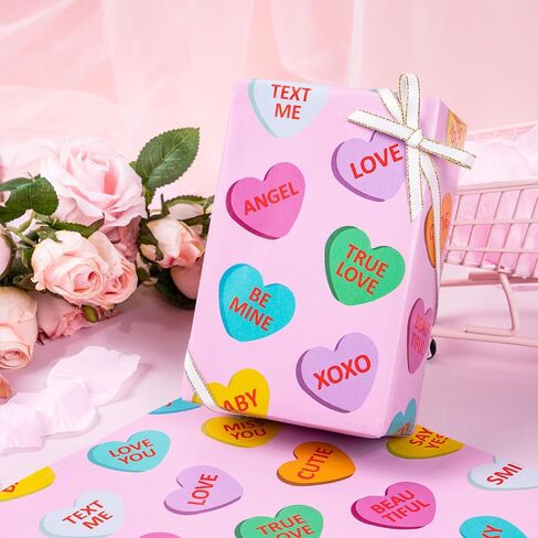Wrapaholic Valentine's Day Wrapp Wrappe Sheet - 6 Sheets Sweet Cat and Dog Design Plated Flat for Kids Boys Girls Valentine ، ذكرى ، عيد ميلاد - 19.7 بوصة × 27.5 بوصة لكل ورقة in Saudi Arabia