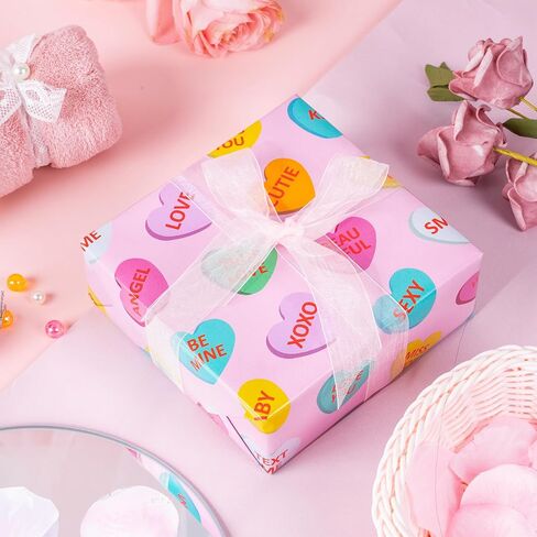 Wrapaholic Valentine's Day Wrapp Wrappe Sheet - 6 Sheets Sweet Cat and Dog Design Plated Flat for Kids Boys Girls Valentine ، ذكرى ، عيد ميلاد - 19.7 بوصة × 27.5 بوصة لكل ورقة in Saudi Arabia
