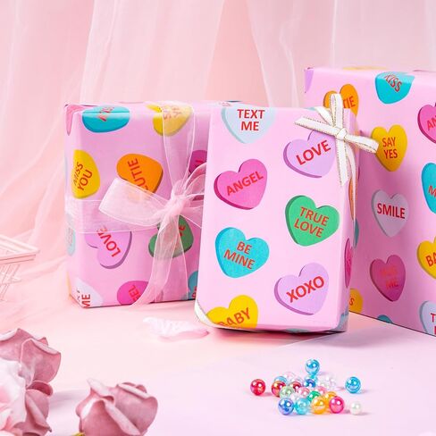Wrapaholic Valentine's Day Wrapp Wrappe Sheet - 6 Sheets Sweet Cat and Dog Design Plated Flat for Kids Boys Girls Valentine ، ذكرى ، عيد ميلاد - 19.7 بوصة × 27.5 بوصة لكل ورقة in Saudi Arabia