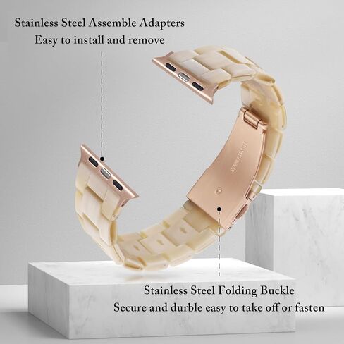 راتنج ساعة فرقة متوافقة مع فرقة Apple Watch للنساء 38 مم 40 مم 41 مم سلحفاة سوار معصم المعصم المعدني للسلحف in Saudi Arabia