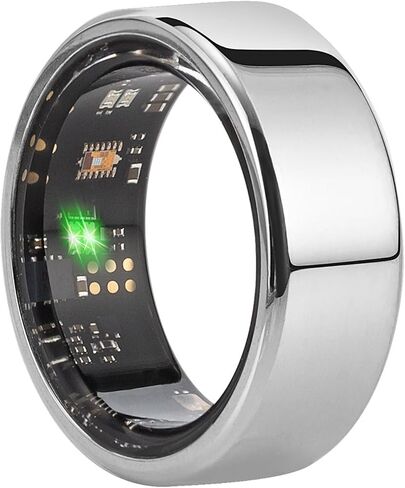 Smart Ring, Fitness Tracking Smart Ring with Calories Heart Rate Sleep Monitoring Blood Oxygen IP68 Waterproof no APP Subscription (Rose Gold, 11) in Kuwait