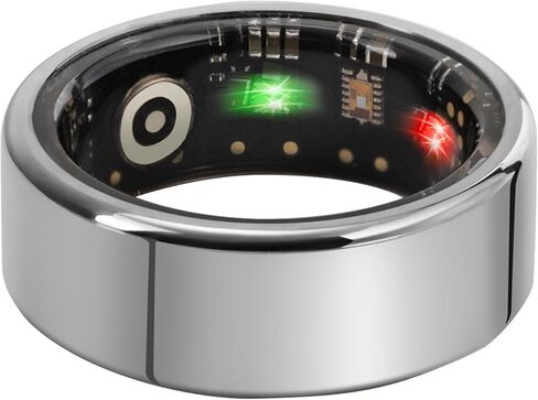 Smart Ring, Fitness Tracking Smart Ring with Calories Heart Rate Sleep Monitoring Blood Oxygen IP68 Waterproof no APP Subscription (Rose Gold, 11) in Kuwait
