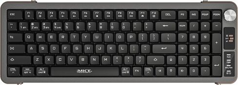 Wireless Keyboard with Volume Knob, 2.4G+Bluetooth Multi-Device Keyboard USB-C Rechargeable, Compact 99-Key with Number Pad, Comfortable Scissor Switches for Win/Mac, Black in Saudi Arabia