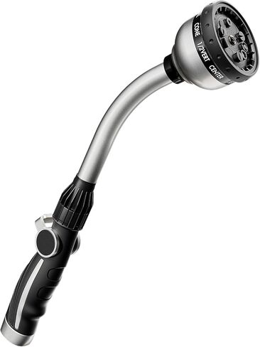 RESTMO Watering Wand Heavy Duty, Metal Garden Hose Wand with 10 Spray Patterns, 15-Inch Long Hose Nozzle Sprayer with Thumb Flow Control, Ideal to Water Hanging Baskets and Shrubs in Saudi Arabia
