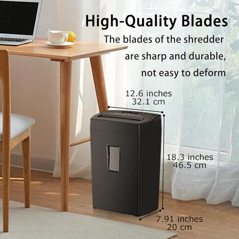 Bonsaii Paper Shredder for Home Use, 8-Sheet StripCut Home Office Shredder, CD/Credit Card Shredder Machine with Overheat Protection, 3.4 Gallons Wastebasket in Saudi Arabia