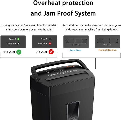 Bonsaii Paper Shredder for Home Use, 8-Sheet StripCut Home Office Shredder, CD/Credit Card Shredder Machine with Overheat Protection, 3.4 Gallons Wastebasket in Saudi Arabia
