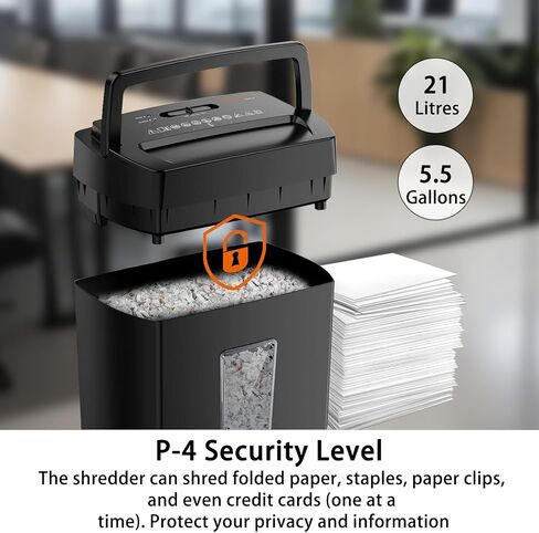 Bonsaii Paper Shredder for Home Use, 8-Sheet StripCut Home Office Shredder, CD/Credit Card Shredder Machine with Overheat Protection, 3.4 Gallons Wastebasket in Saudi Arabia