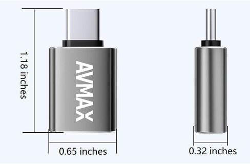 AVMAX USB to USB C Adapter 4Pack,USBC Male to USB A 3.0 Female OTG Adapter | Type C Male to Type A Female 3.0 OTG Adapter for iPhone 16 15, Flash Thumb Drive,Mac,iPad,Samsung Galaxy in Saudi Arabia