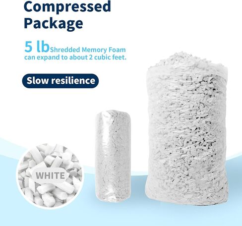 5 lb Shredded Memory Foam Filling Colored, Premium Soft Bean Bag Filler for Pillow Stuffing Bean Bag Chair Couch Cushion Filling and Dog Bed Fill, Hexagonal granular Gel Particles in Saudi Arabia