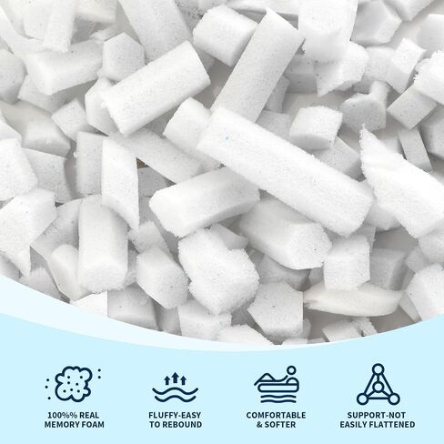 5 lb Shredded Memory Foam Filling Colored, Premium Soft Bean Bag Filler for Pillow Stuffing Bean Bag Chair Couch Cushion Filling and Dog Bed Fill, Hexagonal granular Gel Particles in Saudi Arabia
