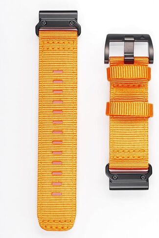 Premium Nylon Watch Band for Garmin Quick Fit Watch - 20/22/26mm, Glossy Durable Non-Taper Strap with Tang Buckle Military Strap for Fenix Forerunner Approach MARQ Epix Tactix Quatix D2 Series in Saudi Arabia