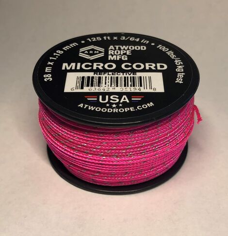 حبل Atwood Rope MFG التكتيكي من النايلون/البوليستر سلك متعدد الاستخدامات عاكس 1.18 مم × 125 قدم بكرة قابلة لإعادة الاستخدام | معدات صيد الأسماك، وصناعة المجوهرات، وإكسسوارات التخييم (أصفر نيون عاكس) in Saudi Arabia