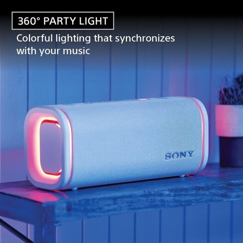 Sony ULT Field 5 Wireless Portable Bluetooth Speaker, IP67 Waterproof, Dustproof, and Rustproof with Enhanced Bass, 25 Hour Battery, 360° Party Light, and Shoulder Strap (SRSULT50B), Black in Saudi Arabia