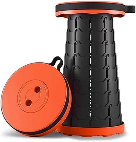 Collapsible Stool Upgraded Folding Stool with 400lbs Max Weight Retractable Telescoping Foldable Camping Stool for Adults Outdoor Camping Fishing Hiking Travel BBQ (Rainbow) in Saudi Arabia