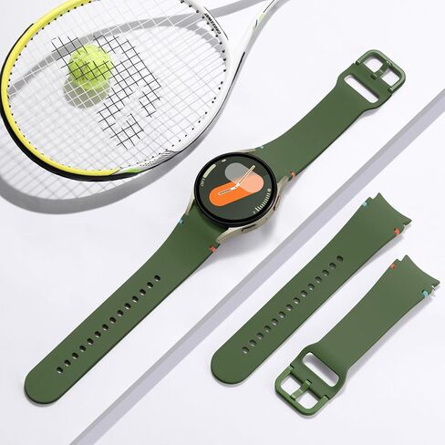 Daqin No Gap Sport Band متوافق مع Samsung Galaxy Watch 7 Band 40mm 44mm ، حزام سيليكون ناعم 20 مم لـ Galaxy Watch 6 4 5 Band 40mm 44mm/6 Classic 47mm 43mm/4 Classic/5 Pro/Galaxy Fe for Men Women in Kuwait