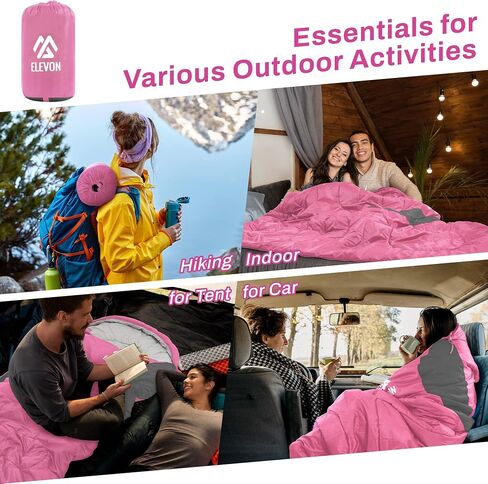 Sleeping Bag for Adults Teens Kids Cold Warm Weather, Portable Waterproof & Lightweight, Compact with Compression Sack, for 3-4 Seasons Camping, Backpacking, Hiking, Travel, Indoors Outdoors in Saudi Arabia