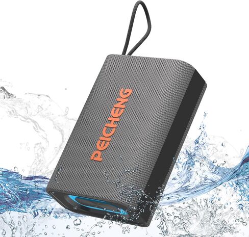 Speaker, Portable Wireless Bluetooth Speakers, Waterproof Loud Stereo Sound with RGB Lights TWS Paire Long Playtime for Home/Party/Outdoor, Electronic Gadgets (1PCS, Gray) in Kuwait