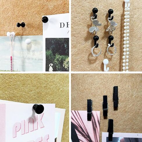 تم تعيين Office 200pcs Pink Push Kit في 5 أنواع بما في ذلك Thumbtacks و Push Pins و Binder Clips و ClockSpins for Cork Board و Bulletin Poards و Office Offication in Kuwait