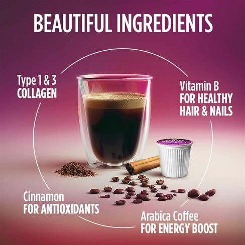 Vitacup Organic Genius Keto Coffee Pods ، وزيادة الطاقة والتركيز مع زيت MCT ، والكركم ، والفيتامينات B ، و D3 ، والشواء الداكن المتوسطة ، والغامضة ، وسلسة ، وحيدة واحدة متوافقة مع BERERS KURIG KUP ، 24 CT in Kuwait
