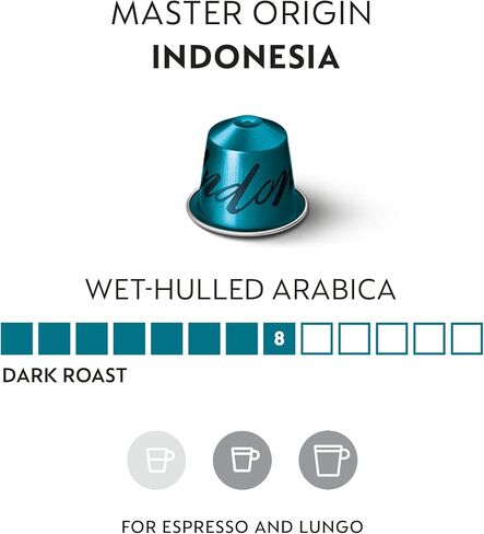 Nespresso Capsules Original Line, Indonesia Master Origin, Dark Roast Coffee, 50 Count Coffee Pods in Saudi Arabia